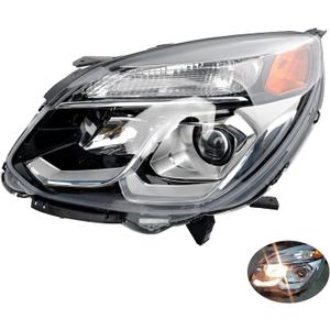 Headlight, Compatible with 2016 2017 Chevy Equinox L LS LT LTZ Premier, Replace 84009752 23342703 GM2502424 Headlamp Front Left Driver Side Head Lamp Head Light Assembly