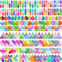 180 PCS Pop Fidget Keychain,10 Kinds Mini Fidget Toys Bulk Party Favors for Kids,Bubble Sensory Stocking Stuffers Push Pops Bulk Toys Its Small Prizes for Kids Classroom Birthday Bubble Poppers