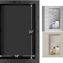 Ready Tile Shower Niche Shelf 17"X25"X4"Inside 14"X22" - Single Niche and Built In Shower Shelf Insert for Bathroom Niche Storage - Water and Leak Proof Large Wall Niche Insert