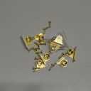 8 Pcs Outside Mount Curtain Rod Bracket 3/8" Brass Bracket Set for 3/8" Rodding (Gold)