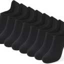 GUUNIEE No Show Socks Womens 4 or 6 Pairs Black Invisible Liner Non Slip Low Cut Socks Thin Short Ladies
