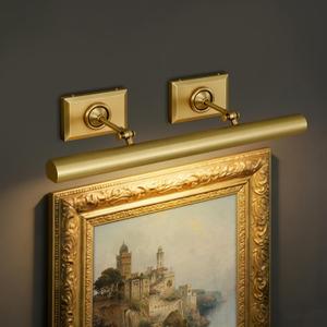 Picture Light, 24in Hardwired Picture Lights for Wall, Dimmable Wall Sconces Poster Light, Brass 4 Lighting for Paintings Frames Art Display Gallery Bedroom Living Room-Included Bulbs(Gold)