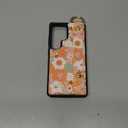 Petitian for Samsung Galaxy S25 Ultra Case with Wallet - Women Girls Cute Girly Aesthetic Unique Design Leather Credit Card Holder Cardholder Stand Wristband for S25 Ultra, Orange Floral