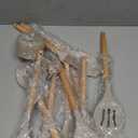 Kitchen Utensils Set- 35 PCs Cooking Utensils with Grater,Tongs, Spoon Spatula &Turner Made of Heat Resistant Food Grade Silicone and Wooden Handles Kitchen Gadgets Tools Set for Nonstick Cookware (Khaki)