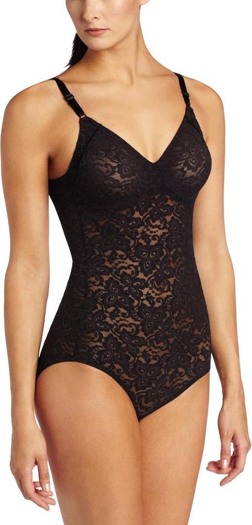 Bali womens Lace 'N Smooth Shaper Df8l10 shapewear bodysuits, Black, 38DD US Size 8L10