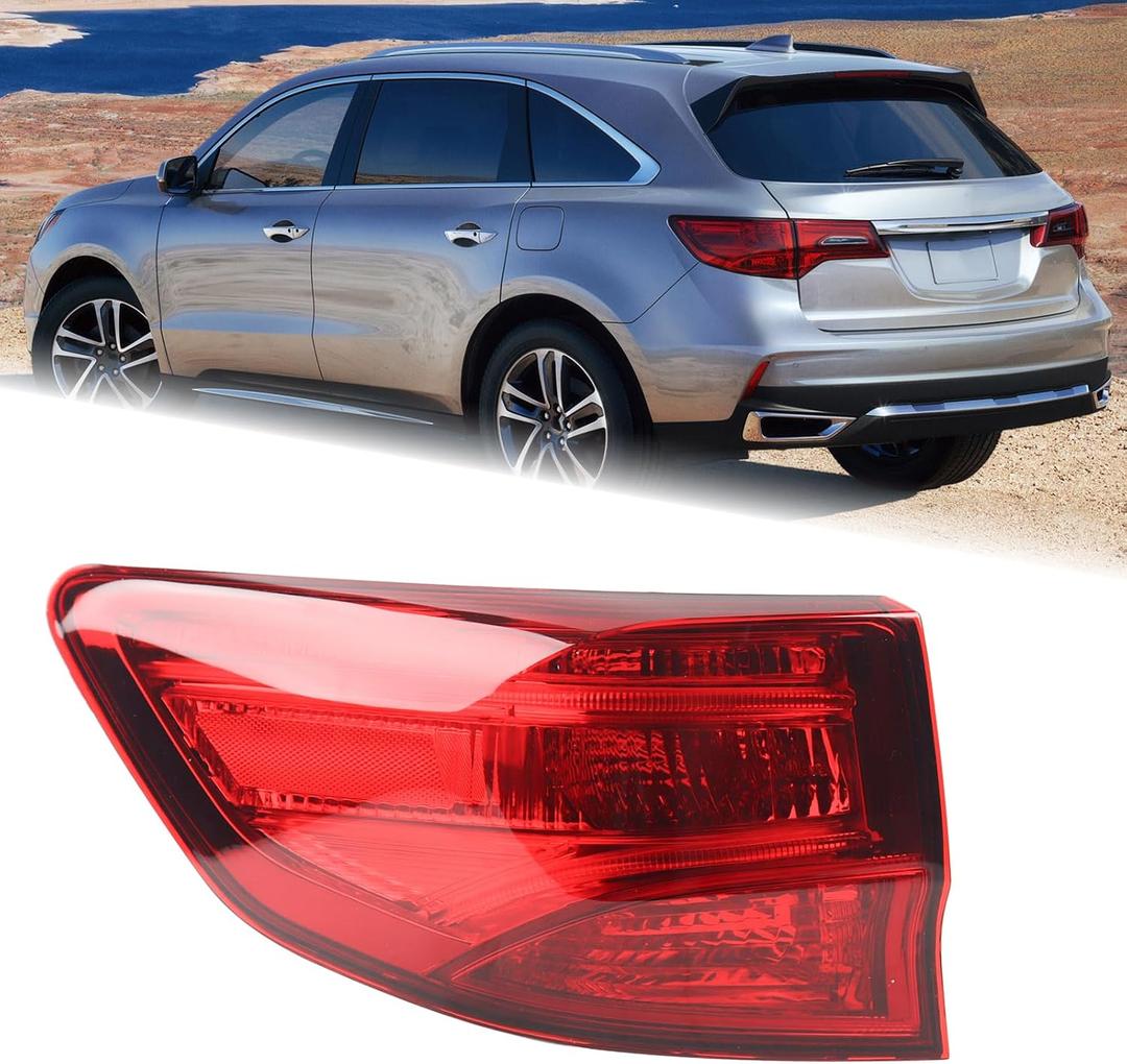LH LED Tail light Assembly Fit for 2014 2015 2016 2017 2018 2019 2020 Acura MDX Outer Rear Lamp With Bulbs Left Driver Side 33550TZ5A02 AC2804103