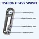 OROOTL Heavy Duty Fishing Swivels, 10pcs Ball Bearing Swivels Fishing Saltwater Barrel Swivels Heavy Duty Swivel Wind On Swivels for Sea Ocean Saltwater Fishing Connectors Tackle