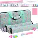 American Mahjong Set with166 Pink Tiles, Racks, Light Green Bag and Accessories, Mahjong Tile Set for Beginners