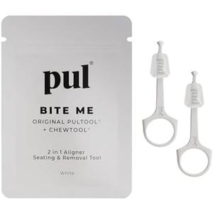 PUL Pack of 2 Reusable 2-in-1 Aligner Seating Chewie & Removal Tool — Compatible with Invisalign, Removable Braces, Retainers & Trays – Easy-to-Use Remover & Chew, Dental & Oral Hygiene Care – White