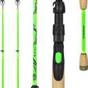 KastKing Zephyr Dual Tip Spinning & Casting Fishing Rods, Green, 6'6"-ML/M-F