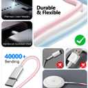 Travel Essentials for Apple Watch Charger,iPhone Charger,3 in 2 Type C/L/Magnetic Fast Charging Cable,Multi Charging Cable Portable Designed for iWatch Series,iPhone 17-11,Galaxy S26-S21,Car-4FT