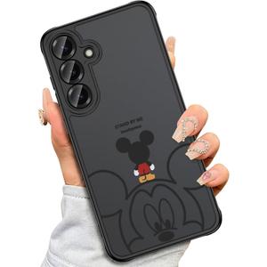 Threehundred Case for Samsung Galaxy A15 5G 6.5", Cute Aesthetic Design Black Translucent Frosted Matte Soft Bumper & Hard Back Protective Phone Case with Camera Protection 