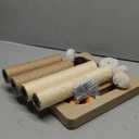 Cat Scratching Post Premium Natural Sisal Jute Carpet 3 Scratch Posts with Interactive Track Ball Base and Hanging Balls Toys Kitten Scratcher for Indoor Kittens and Small Cats