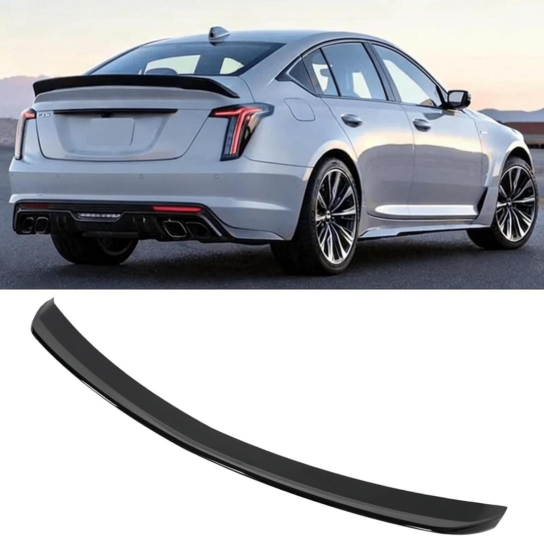 Add-on Rear Spoiler for Cadillac CT5 CT5-V 2020-2025 Rear Lip Wing Trunk V Blackwings Style ABS Plastic