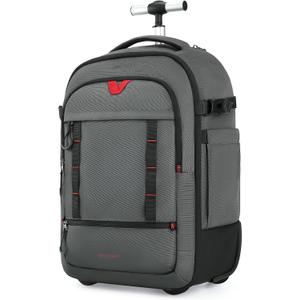 BAGSMART Rolling Camera Bag for DSLRs, Professional Large Camera Backpacks for Travelling Photographers, Photographic Rolling Case & Travel Suitcase, Grey, 12.5 x 7.5 x 18.5 inches