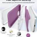 AOTESIER Shockproof for iPhone 15 Plus Case, [Food Grade Silicone] Phone Case [Military Drop Protection] with Soft Anti-Scratch Microfiber Lining, 6.7 inch, Lilac Purple