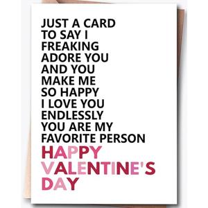 Valentines Day Card for Husband, Valentines Day Cards for Him, Funny Valentines Day Card for Wife & Kids & Boyfriend & Girlfriend, Valentine's Day Decorations, Valentine's Day Gift, Greeting Card, 7in x 5in (Folded), Envelope, 7.5in x 5.5in, 3 Pack