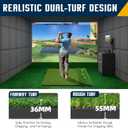 Dual-Turf Golf Mat 36mm: 5x4ft/5x5ft Extra Thick Golf Hitting Mats Practice Outdoor Indoor, High-Density Artificial Hitting Training Matt for Garage Chipping Driving Swing, Ideal Gifts for Men Dad