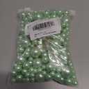 MECCANIXITY 200 Pcs Pearl Bead for Vase Filler, 20/14/10mm Faux Pearl Floating Beads Makeup NO Hole for Candles Centerpieces Table Scatter Wedding Home Decoration(Bright Green)