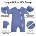 Baby Transition Sleep Sack 9-12 Months 100% Cotton Warm Thick Transition Swaddles for Newborns Infant Long Sleeve Sleep Sack with Feet Baby Wearable Blanket 2-Way Zipper Easy Diaper Changes