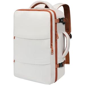 BAGAIL Travel Laptop Backpack, Carry on with USB Port, Luggage Bag for Holiday-Beige
