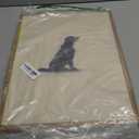 VIYYIEA Vintage Framed Black Dog Wall Art, Bedroom Living Room Minimalist Animal Art Decor, Antique Dog Canvas Print Paintings, Home Farmhouse Retro Still Life Decor, 8x10 Inch