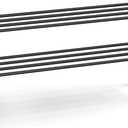 SONGMICS Shoe Rack, 2-Tier Shoe Organizer, Metal Storage Shelf, Upright or Upside Down, for 12-15 Pairs, Stackable, for Entryway, 11.8 x 36.2 x 14.6 Inches, Black ULSA12BK