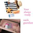 3 x Shaker Dental Floss Picks Travel Case, Dispenser with 5 Cartridges (20 High-Performance Floss Picks Pre-Filled Each), Sleek & Perfect for Handbags, Blue