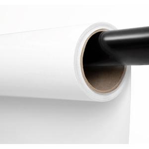 Kate Seamless Paper Backdrop for Photography Photo Backdrop Paper (53''x16.4' Arctic White) (53'' x 16.4')