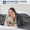 SEALY Electric Blanket King Size, Dual Control Soft Sherpa Heated Blanket with 10 Heating Levels & 1 to 12 Hours Auto-Off Settings Over-Heated Protection 90"x100" Machine Washable, Dark Grey