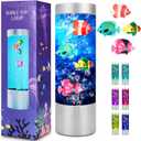 Bubble Fish Lamp, Sensory Bubble Tube Lamp, Artificial Fish Tank with Moving Fish, to Light Up Your Life Like a Lamp, Fish Tank Light and Aquarium Lamp, Excellent Gift for Kids & Adults