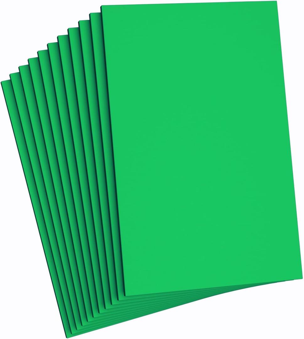 Doping Dark Green Foam Sheets Crafts, 8.5x5.5 Inch Eva Craft Foam Paper for Crafts Project Classroom Scrapbook DIY Cosplay (Dark Green-10 Sheets)