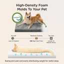 Bedsure ComfyFleece Dog Bed for Small Dogs - Orthopedic Pet Beds with Removable Washable Cover, NOT Waterproof Egg Crate Foam Puppy Mat, Suitable for Pet Up to 20 lbs, 23"x17"x2.8", NOT for Chewers