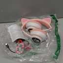 Wireless Headphones for Kids, Cat Ear LED Light Up Bluetooth Kids Headphones with Microphone for School/Travel/Sports/Gaming/Gifts/Christmas (Pink)