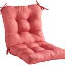 Greendale Home Fashions Outdoor Seat/Back Chair Cushion, Set of 1, Dusk Pink