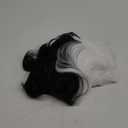 Linfairy Half White and Half Black 2 Tone Wig Halloween Costume Cosplay Wig for Women
