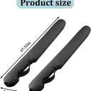 Car Seat Gap Filler, 2PCS Between Vehicle Seats Console Organizer Stop Things from Dropping, Automotive Interior Chair Gap Coverage Fill, Universal for SUV Automobile Truck (Black)
