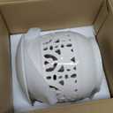 EFISPSS Orchid Pot with Holes, 6 Inch Ceramic Orchid Pot with Drainage and Tray, Promoting Air Circulation and Drainage, Indoor/Outdoor Flower Pots - White