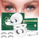 KEYYOU Daily Wear Reusable Magnetic Eyelashes 2 Pair with Applicator No Glue Needed 3D Natural Magnetic Lashes, Easy to Apply & Long Lasting for Daily Use & Events(A01+A01)