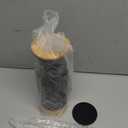 Premium 20oz Glass Water Bottle with Straw and Bamboo Lid & Base + Protective Silicone Sleeve - BPA Free - Growler Tumbler Cup Reusable Drinking Glasses Cup for Iced Tea, Coffee, Smoothie - Black