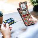Bemal for Samsung Galaxy S24 Plus Wallet Case with Card Holder, Fashion Printed, RFID Blocking, PU Leather Kickstand, Magnetic Closure, Shockproof Phone Cover for Women Men, Flower Garden