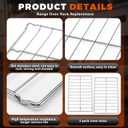 Zonon 2 Pcs Oven Racks Replacements Stove Oven, 25 x 15 Inch 304 Stainless Steel Shelf Grill Rack Compatible with Replace Range Stove