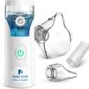 Nebu Ease Portable Facial Steamer & Personal Fine Mist Device Handheld Rechargeable Mist Unit with Dual Output Levels, Compact Travel Design, Includes Multi-Use Attachments