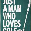 3 x Funny Golf Towel for Men-Premium Microfiber Golf Towel with Clip Holder-23.6"x15.7" Large Golf Ball Cleaning Towel, Club Bag Accessories & Fathers Day Birthday Funny Golf Stuff for Men, Green/White