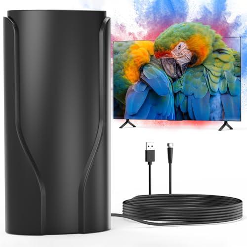 TV Antenna 2026 Antenna for Smart TV Receive Stable and Large Number of Channels Outdoor Antenna with Hooks Digital Antenna for Smart tv Indoor Outdoor Antenna Supports 4K 8K 1080p