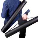 TRANSON Durable Poster Storage Tube with Straps 24"-40" Extendable for Blueprints, Artwork, Maps, Posters Color Black