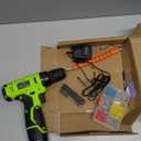 FADAKWALT Cordless Drill Set,12V Power Drill Set with Battery and Charger, Electric Driver/Drill Bits, 3/8'' Keyless Chuck,21+1 Torque Setting, 180 inch-lbs, with LED Electric Drill Set (Green)