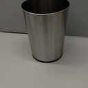 Bath Bliss 5 Liter Small Wastebasket, Stainless Steel | Compact Round Open Top Trash Can | Durable Bathroom Bedroom Dorm Office Garbage Bin | Stylish Space-Saving Waste Disposal Container