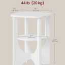 VASAGLE Side Table, 2 Tier Small Accent End Table, Nightstand, 15.7"D x 15.7"W x 22.4"H