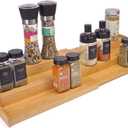 JinDoWin Spice Rack Organizer For Cabinet, Spice Organization For Cabinet, Spice Rack For Countertop,15.7 Inch Adjustable Seasoning Organizer Spice Organizer (1 Pack, Large)